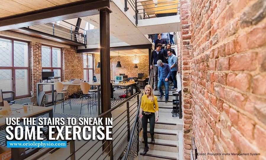 Use the stairs to sneak in some exercise