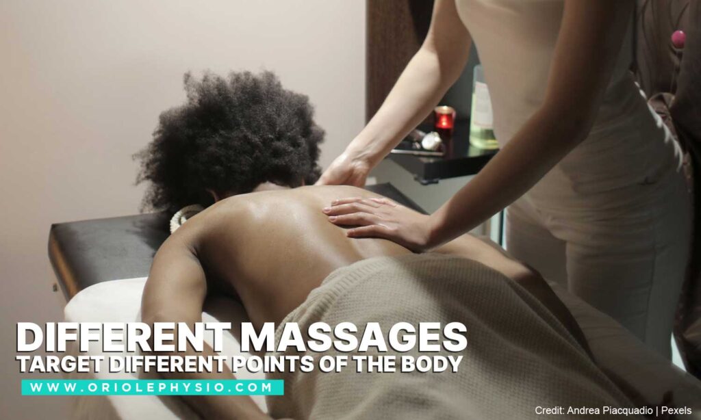 Different massages target different points of the body